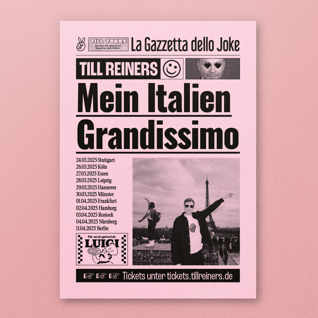 "Gazzetta" Tourplakat, digitale A2 Datei zum selbst drucken